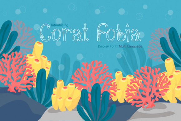 Coral Fobia Font: A Whimsical Display Typeface for Creative Makers