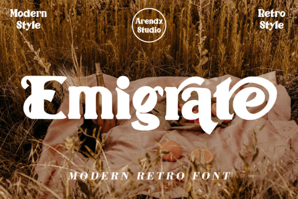 Emigrate Font: A Retro Display Typeface for Editorial Design
