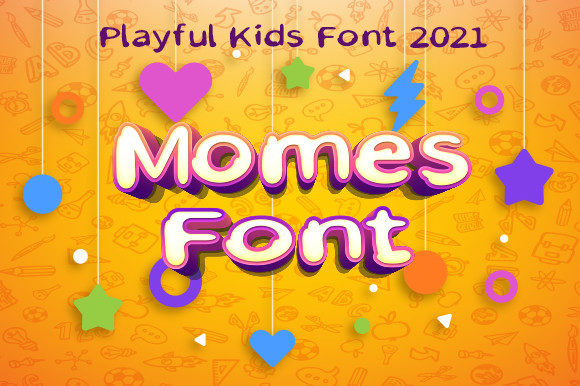 Momes Display Font for Kids' Book Covers and Playful Branding