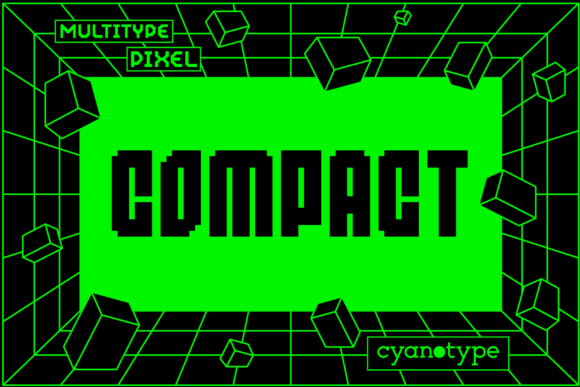 MultiType Pixel Compact Font for Creative Makers and Product Designers