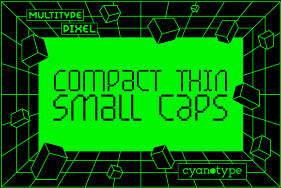MultiType Pixel Compact Thin Font for Web Design Projects