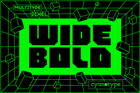 MultiType Pixel Wide Bold: A Unique Display Font for Creative Branding