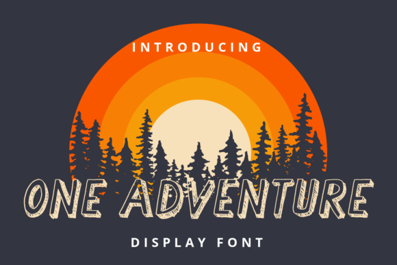 One Adventure Font: A Vintage-Style Display Typeface for Crafters