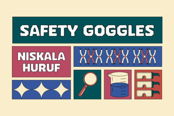 Safety Goggles Font for Bold and Stylish Handmade Creations
