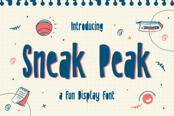 Sneak Peak Font for Kids-Friendly Branding and Display Projects