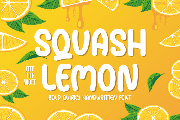 Squash Lemon Font for Quirky and Adaptable Craft Designs