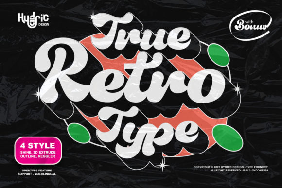 True Retrotype Font: A Bold Display Typeface for Memorable Campaigns