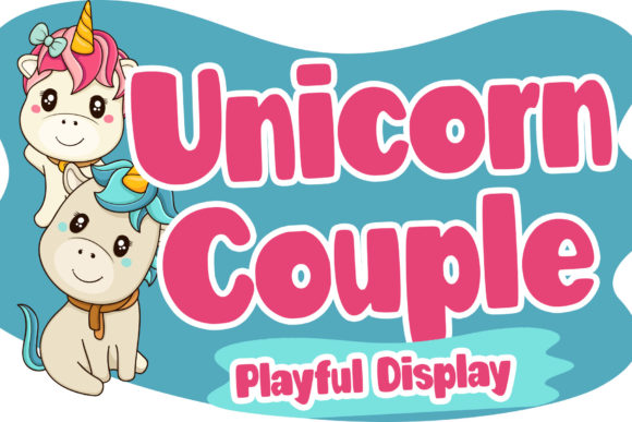 Unicorn Couple Font for Branding and Design
